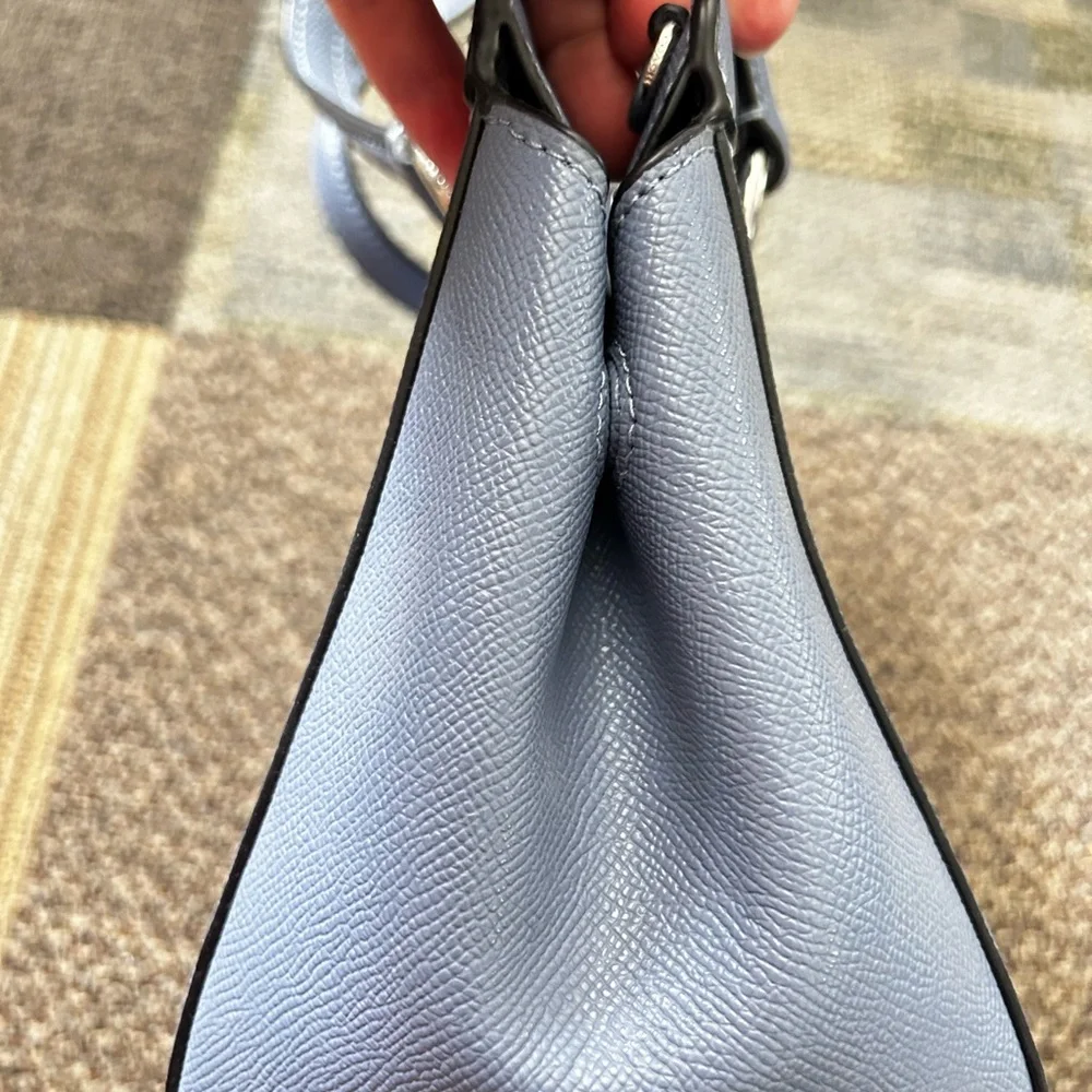 Slate Blue Coach Bag with Gold Accents - Picture 9 of 10